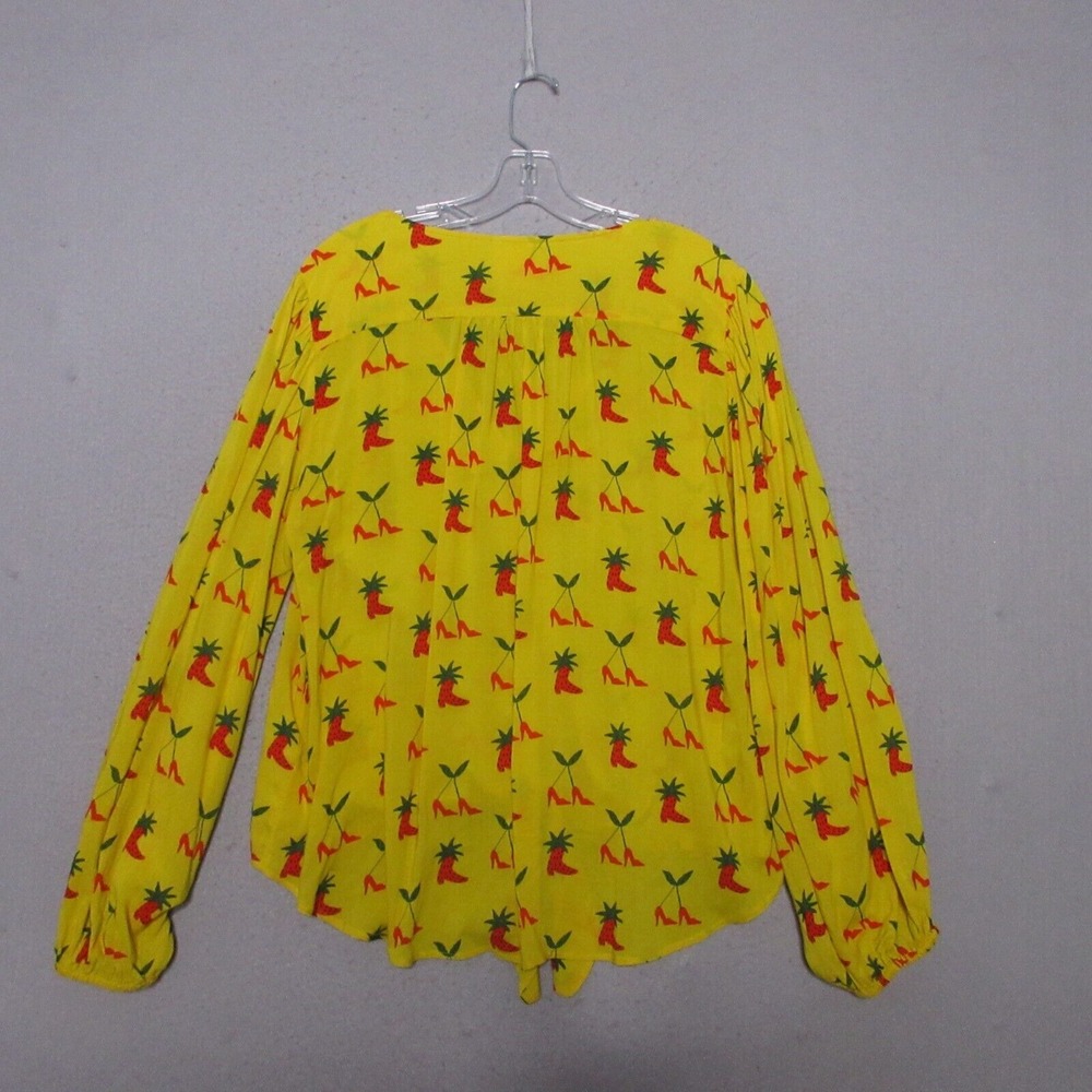 Anthropologie Kendra Dandy Top Women Plus 14 Yellow Red Western Rodeo Dreamer - Picture 11 of 13